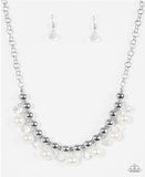 Power Trip - White Paparazzi Necklace Set