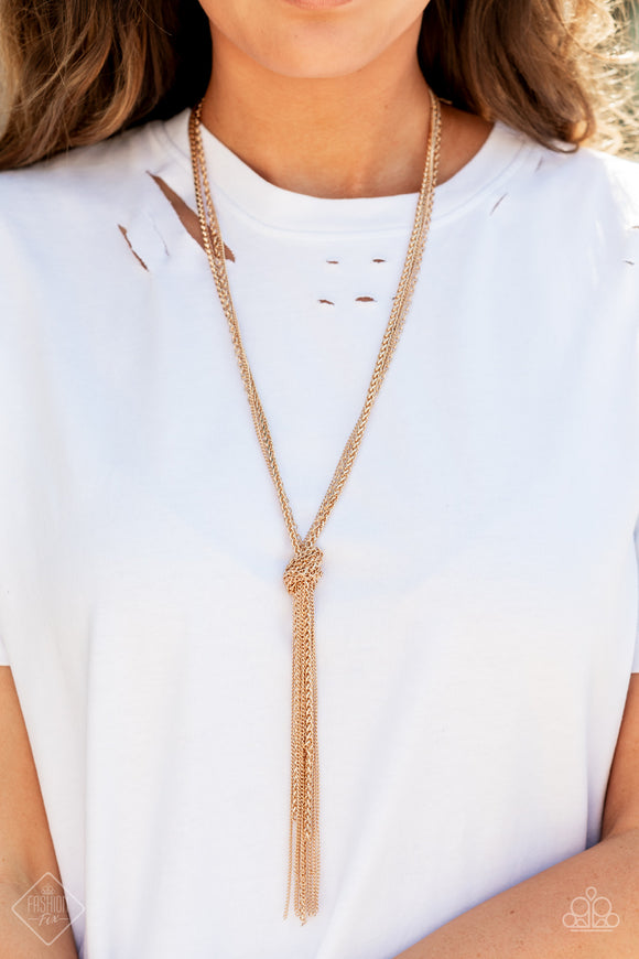 KNOT All There - Gold Paparazzi Necklace Set