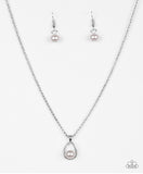 Traditionally Traditional Pearls - Silver Paparazzi Necklace