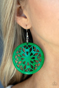 Ocean Canopy - Green Paparazzi Earrings