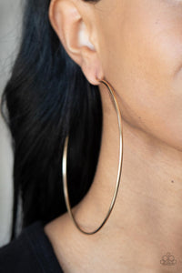 Colossal Couture - Gold Paparazzi Earrings