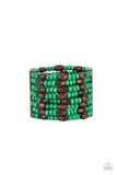 Tropical Nirvana - Green Wood Paparazzi Bracelet