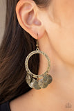 Trinket Tease - Brass Paparazzi Earrings