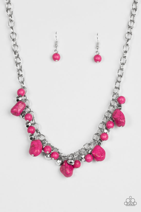 Paleo Princess - Pink Paparazzi Necklace Set