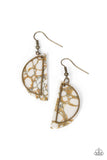 Flashdance Fashionista - Brass Paparazzi Earrings