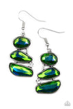 Gem Galaxy - Green Paparazzi Earrings