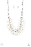 Empire State Empress - White Paparazzi Necklace Set