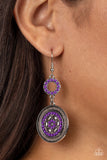 Meadow Mantra - Purple Paparazzi Earrings