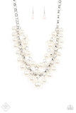 BALLROOM Service - White Paparazzi Necklace