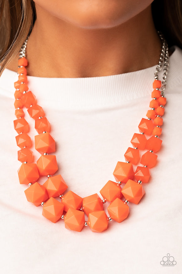 Summer Excursion - Orange Paparazzi Necklace