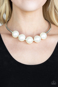 Welcome to Wall Street - White Paparazzi Necklace