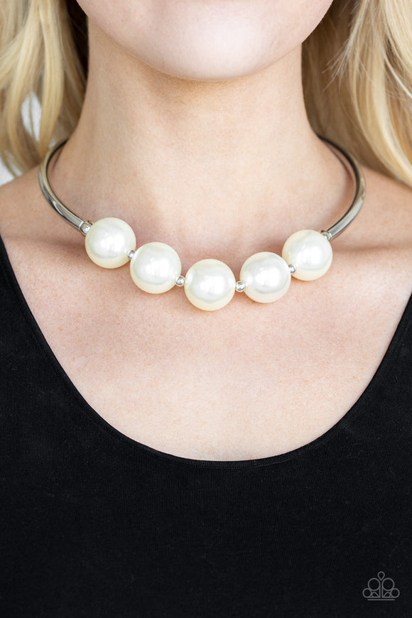 Welcome to Wall Street - White Paparazzi Necklace