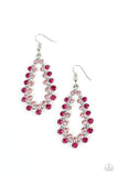 Its About to GLOW Down - Pink Paparazzi Earrings