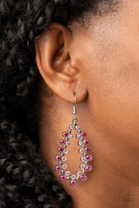 Its About to GLOW Down - Pink Paparazzi Earrings