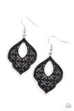 Thessaly Terrace - Black Paparazzi Earrings