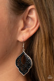 Thessaly Terrace - Black Paparazzi Earrings