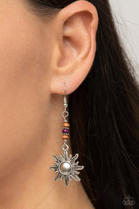 Sunshiny Days - Purple Paparazzi Earrings