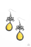 Brightly Blooming - Yellow Paparazzi Earrings