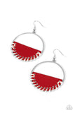 Lavishly Laid Back - Red Paparazzi Earrings