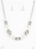 The Camera Never Lies - White Paparazzi Necklace Set