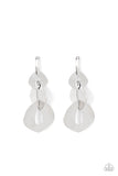 Enveloped in Edge - Silver Paparazzi Earrings