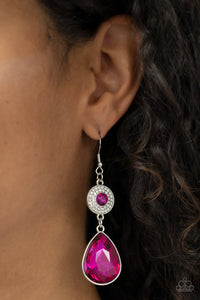 Collecting My Royalties - Pink Paparazzi Earrings