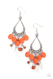 Adobe Air - Orange Paparazzi Earrings