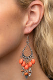 Adobe Air - Orange Paparazzi Earrings