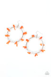 Ocean Surf - Orange Paparazzi Earrings