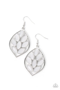 Glacial Glades - White Paparazzi Earrings & Bracelet Set