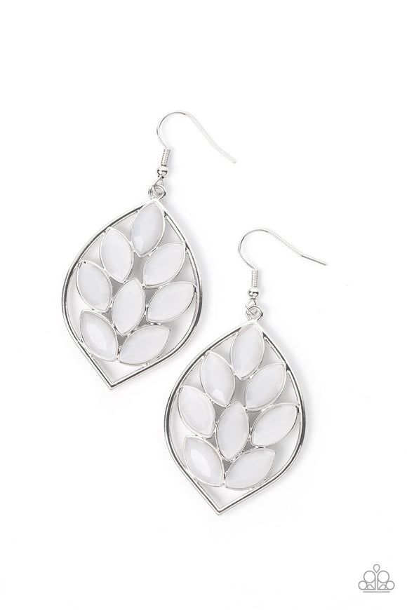 Glacial Glades - White Paparazzi Earrings & Bracelet Set