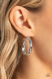 Champion Curves - Silver Paparazzi Earrings