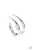 Champion Curves - Silver Paparazzi Earrings