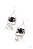 Tribal Tapestry - Black Paparazzi Earrings