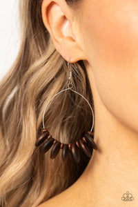 Surf Camp - Brown Paparazzi Earrings