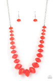 Happy-GLOW-Lucky - Red Paparazzi Necklace Set