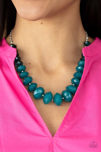 Happy-GLOW-Lucky - Blue Paparazzi Necklace Set