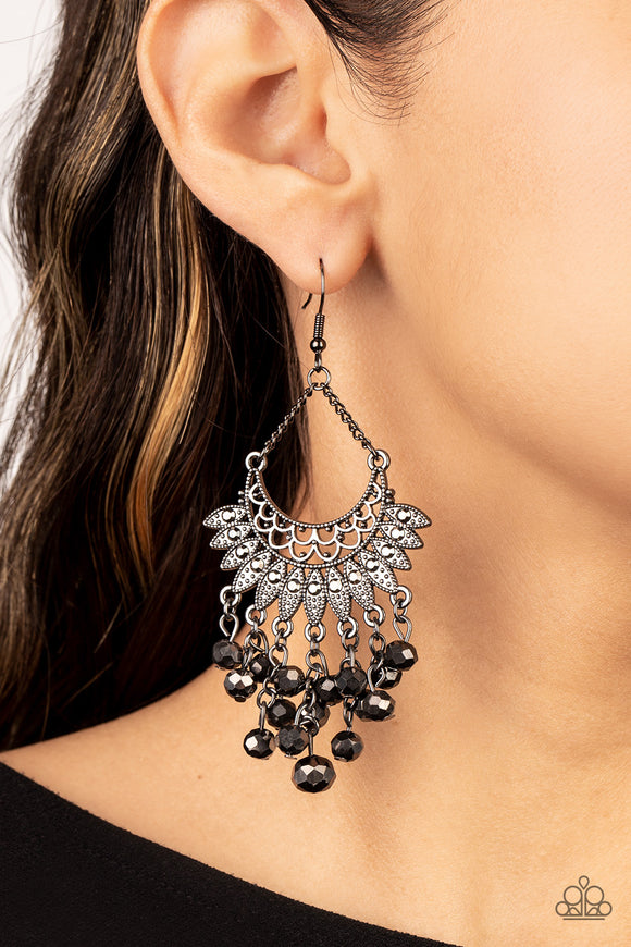 Chromatic Cascade - Black Paparazzi Earrings