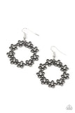 Floral Halos - White Paparazzi Earrings