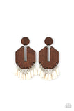 Western Retreat - White Paparazzi Earrings