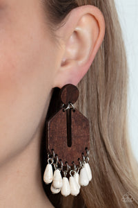 Western Retreat - White Paparazzi Earrings