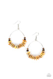 Hawaiian Kiss - Yellow Paparazii Earrings