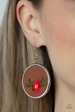 Prairie Patchwork - Red Paparazzi Earrings