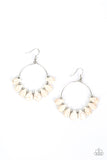 Canyon Quarry - White Paparazzi Earrings