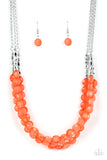 Pacific Picnic - Orange Paparazzi Necklace