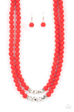 Summer Splash - Red Paparazzi Necklace Set