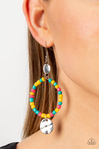 Cayman Catch - Yellow Multi Paparazzi Earrings