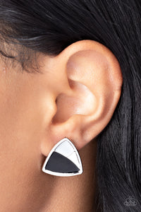 Kaleidoscopic Collision - Black Paparazzi Earrings