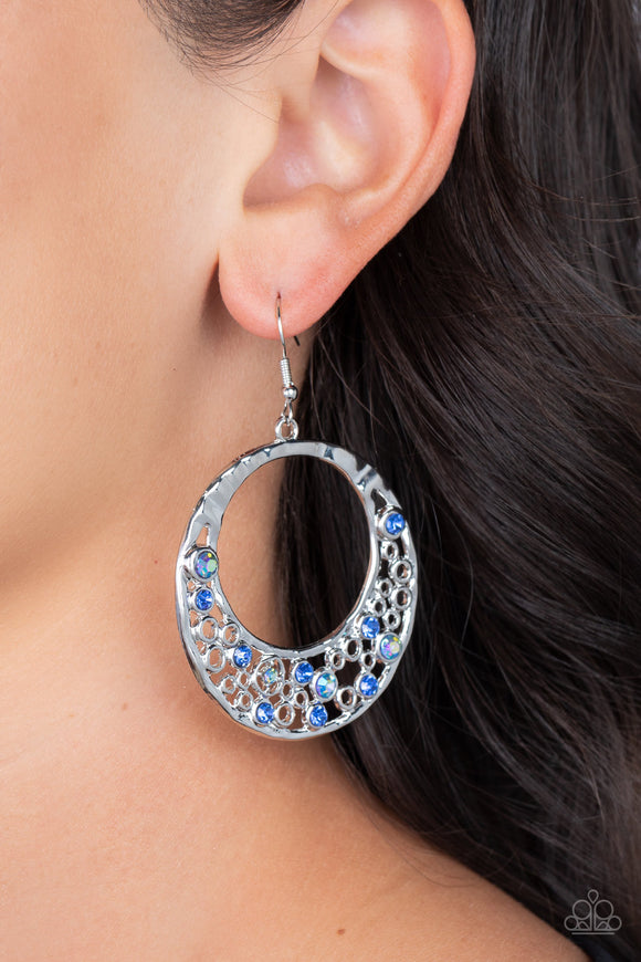 Enchanted Effervescence - Blue Paparazzi Earrings