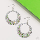 Enchanted Effervescence - Green Paparazzi Earrings